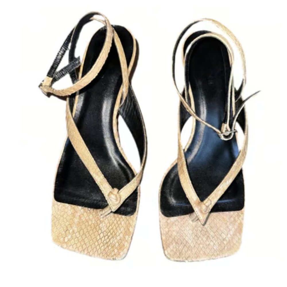 By Far kitten heel thong sandals